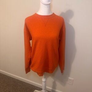 Lululemon All Yours Crew Sweatshirt Orange Heathered Brick Bubble Dot Size 6